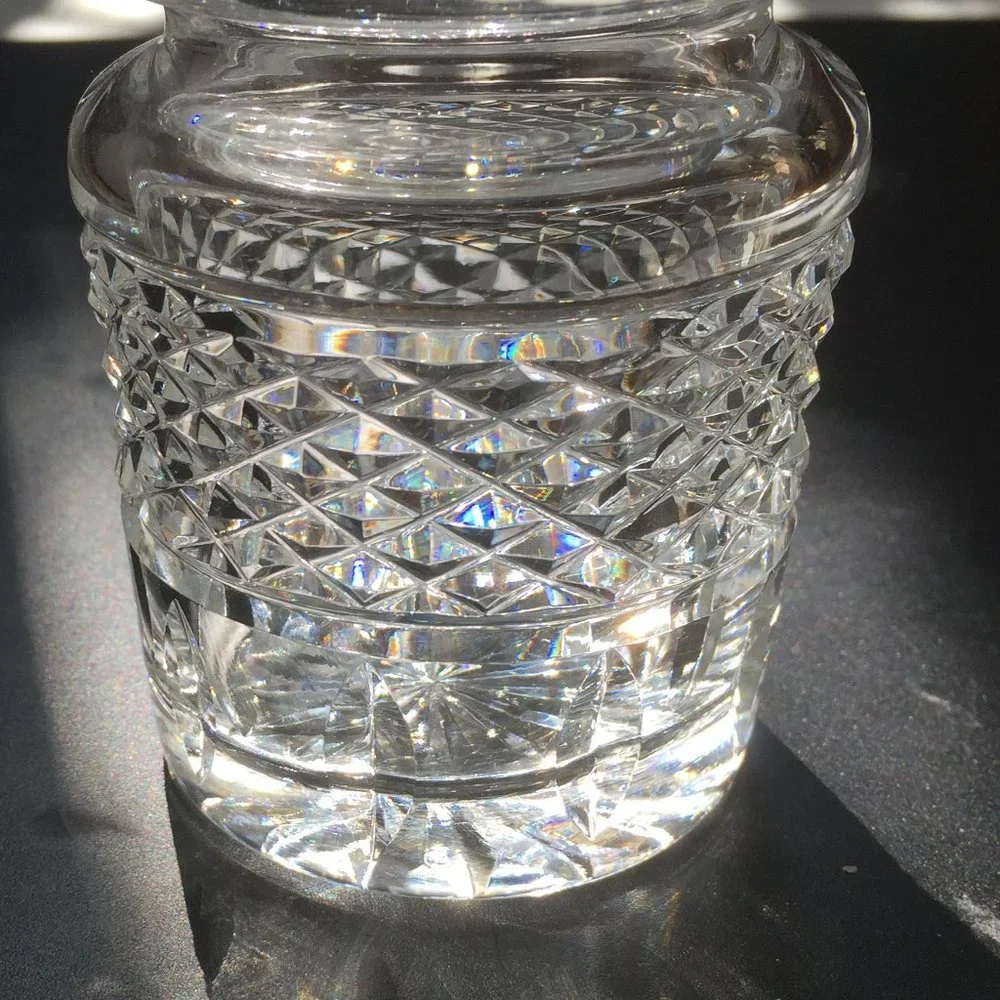 vintage WATERFORD ☘️ Crystal Honey Pot Jam Jelly Jar